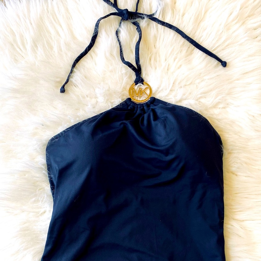 Michael Kors - Bikini - Navy Blue - Halter - Adjustable - Size 10